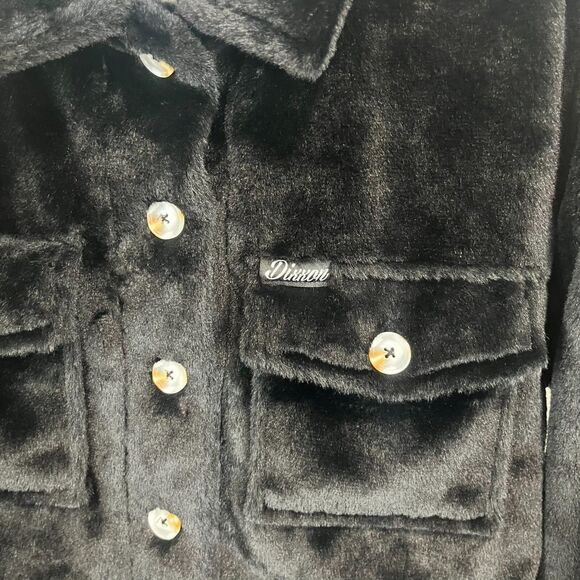 Dixxon Flannel Co. Shacket Womens Small Black Soft Shepra Pockets Button Front - Picture 4 of 8